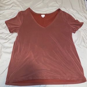 Dusty maroon v-neck